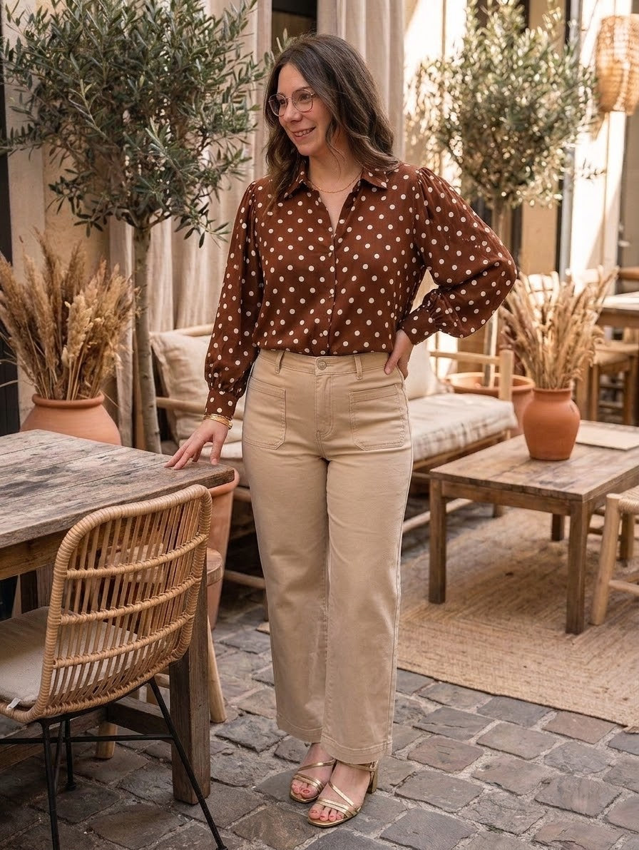 Chemise à pois