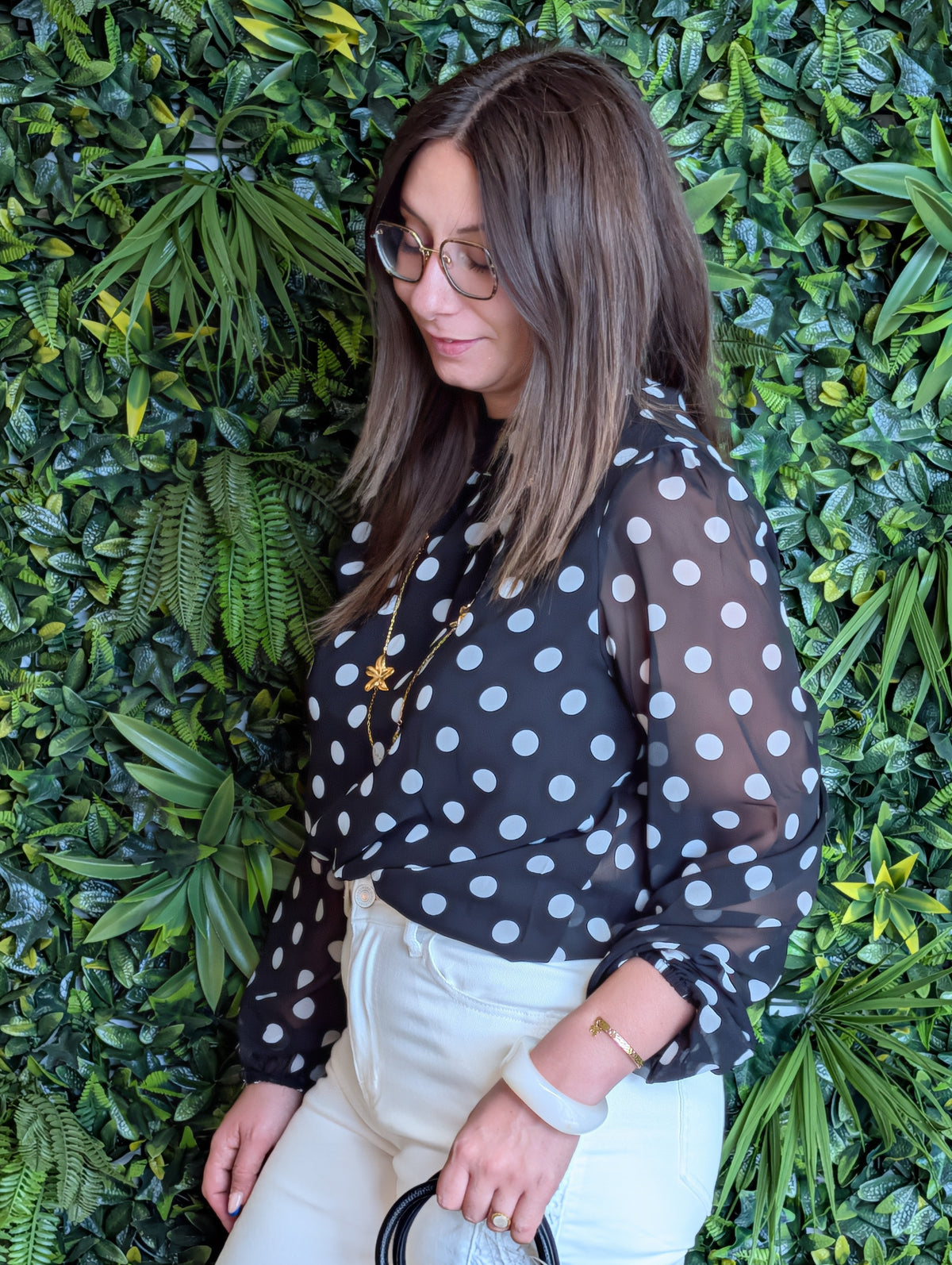 Blouse à pois