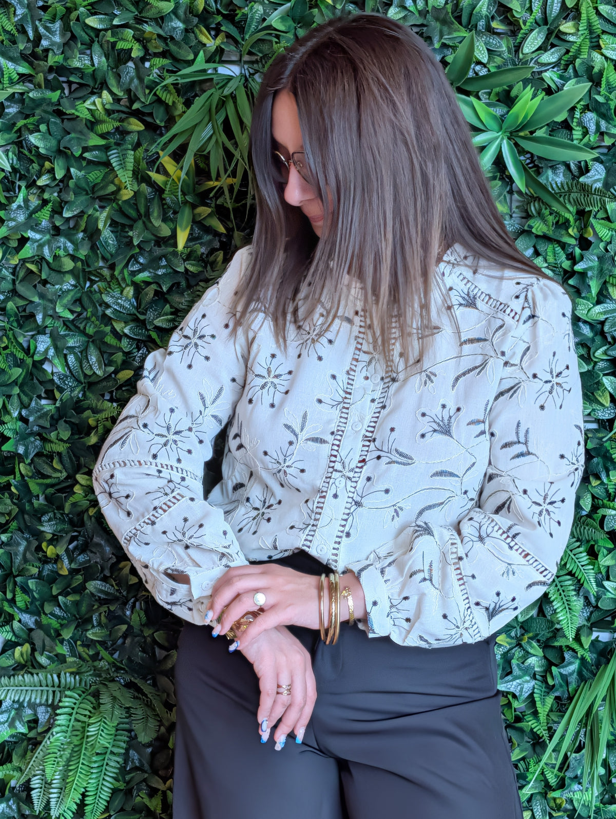 Chemise brodée