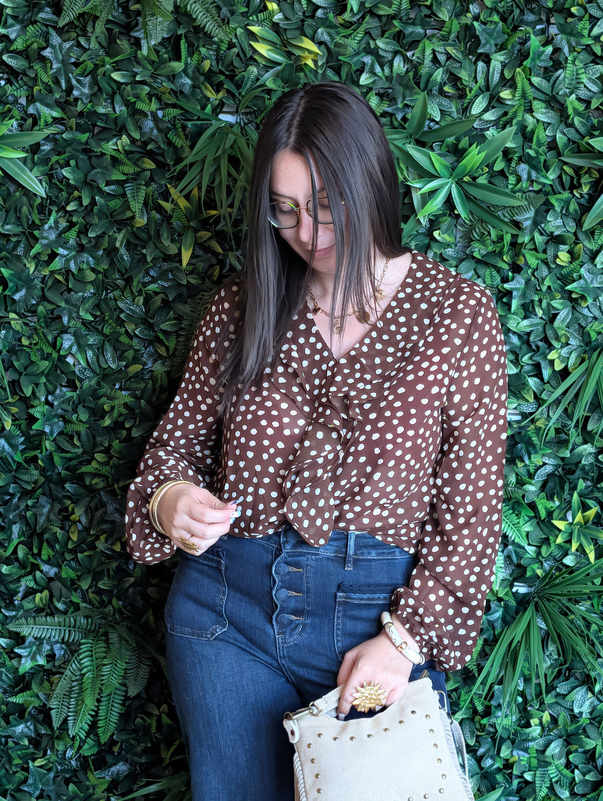 Blouse à pois