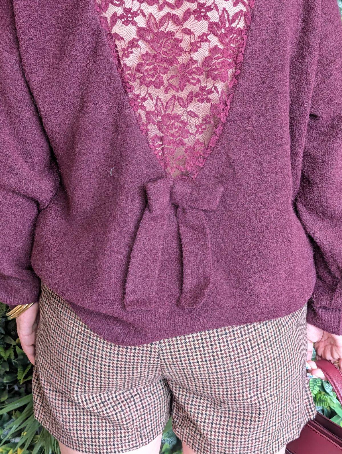 Pull dentelle dos