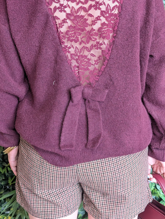 Pull dentelle dos