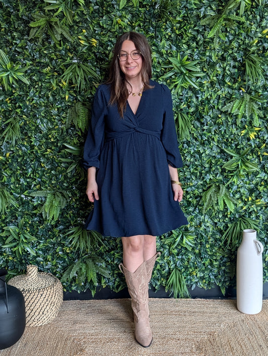 Robe drapé noué