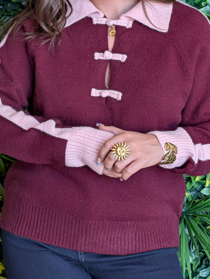 Pull bicolore