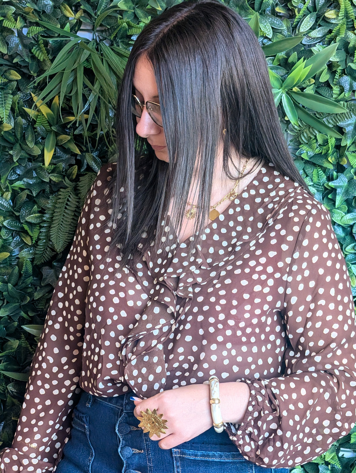 Blouse à pois