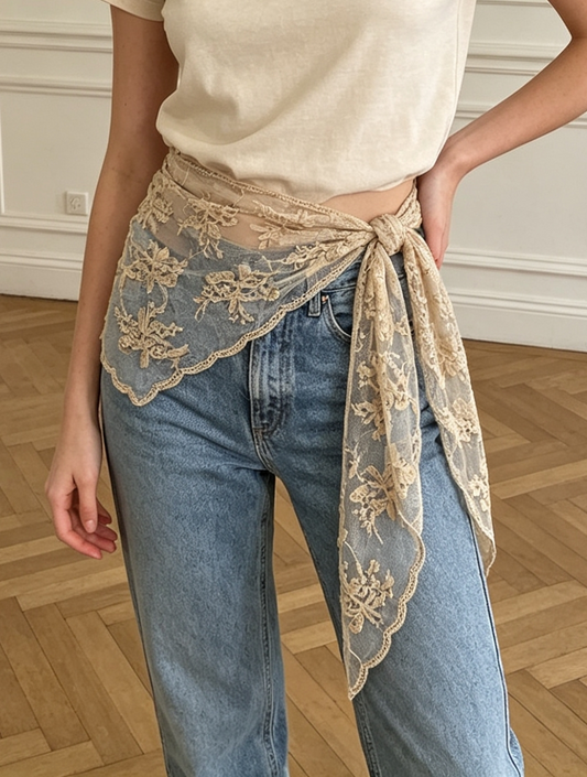 Foulard dentelle